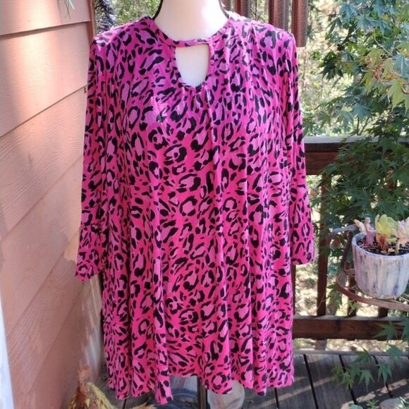 Jessica London Animal Print Tunic - Picture 1 of 9